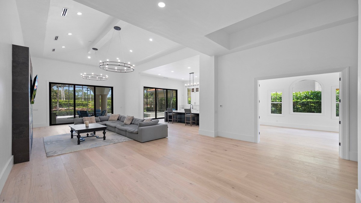Open Concept Living Space and Den access