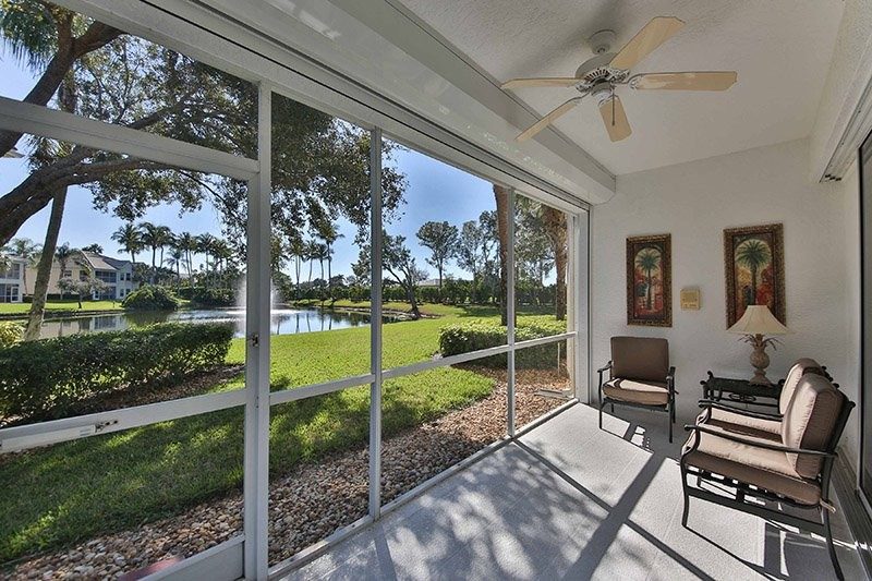 porch view of Lely Resort condo rental