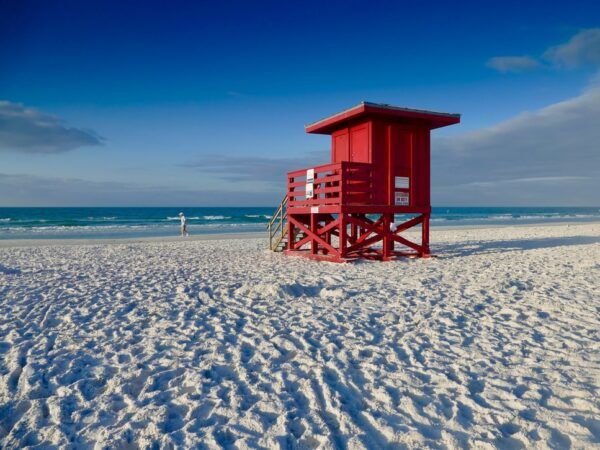 lifeguard tower on beach